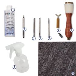 Kit outils pour le repoussage du cuir - Deco Cuir