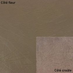 Morceau de cuir de veau grain coton - BRONZE D09