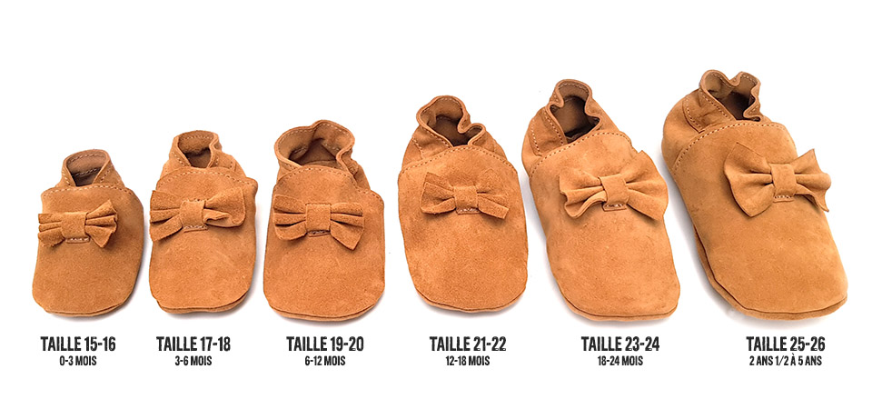 taille chaussons cuir deco cuir