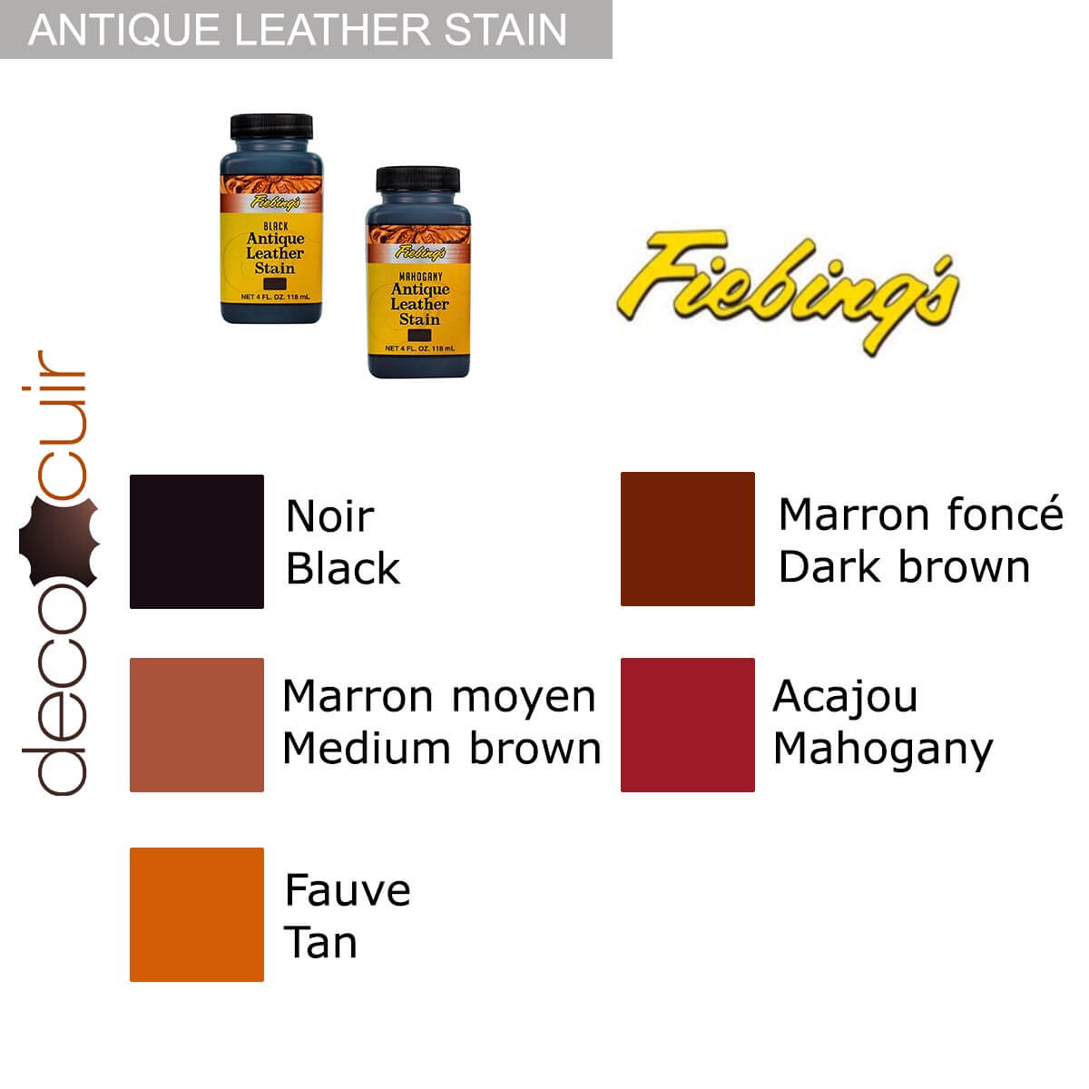nuancier antiquer leather stain