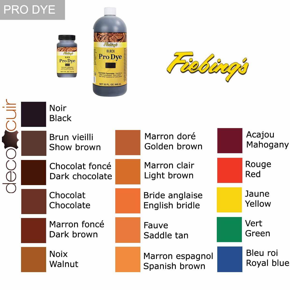 nuancier teinture oil dye pro dye