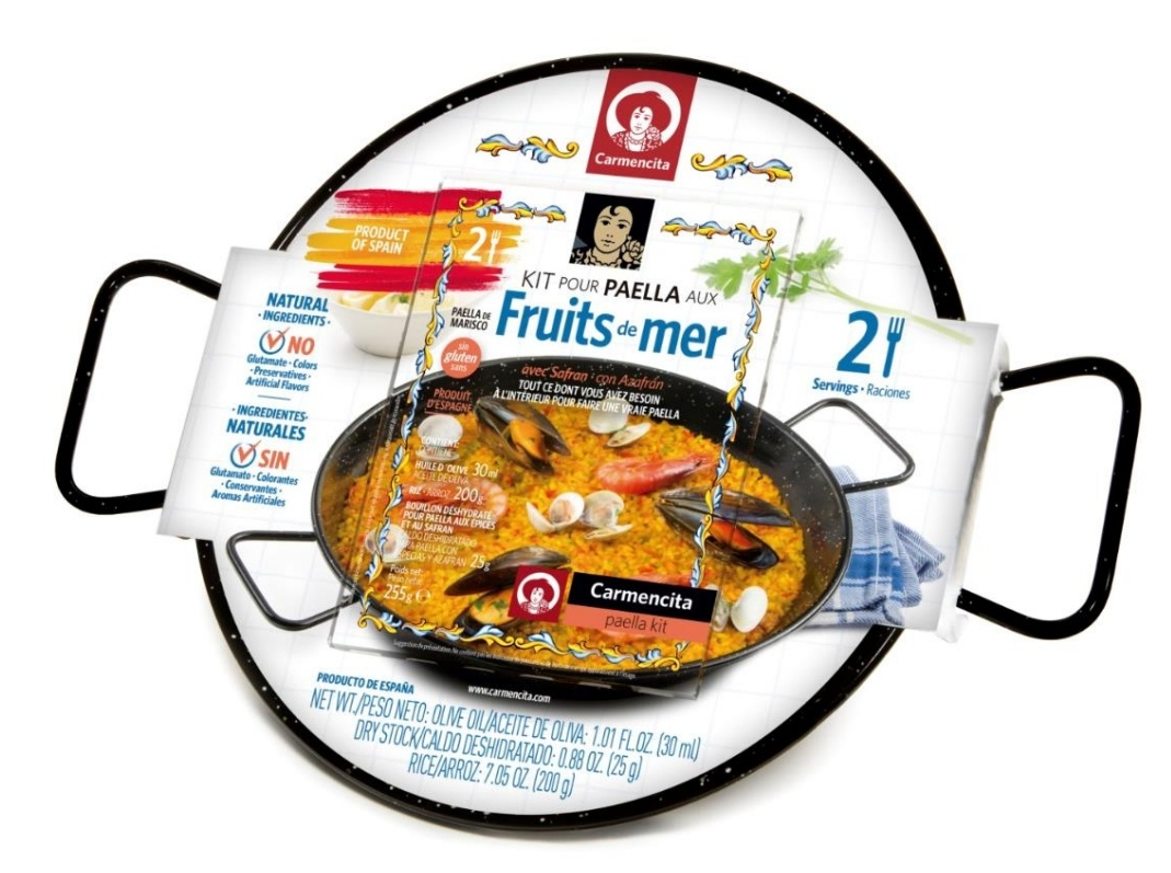 Kit à Paella émaillé pour 2 personnes 