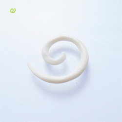 Boucle d'Oreille Mini Écarteur spirale en os 3.3 mm