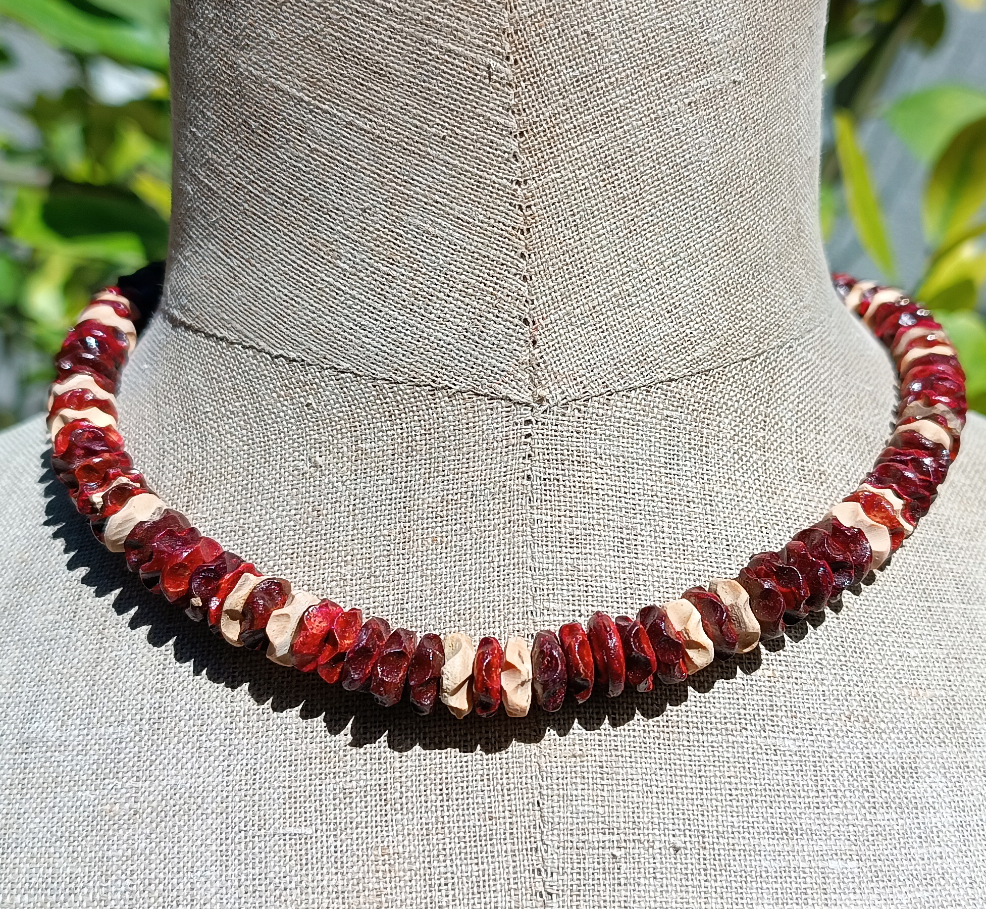 Collier Surfer Original Perles en Noix de Coco Artisanat de Bali