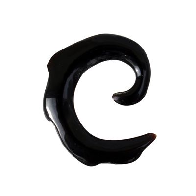 Ecarteur Noir en corne spirale 4 millimètres
