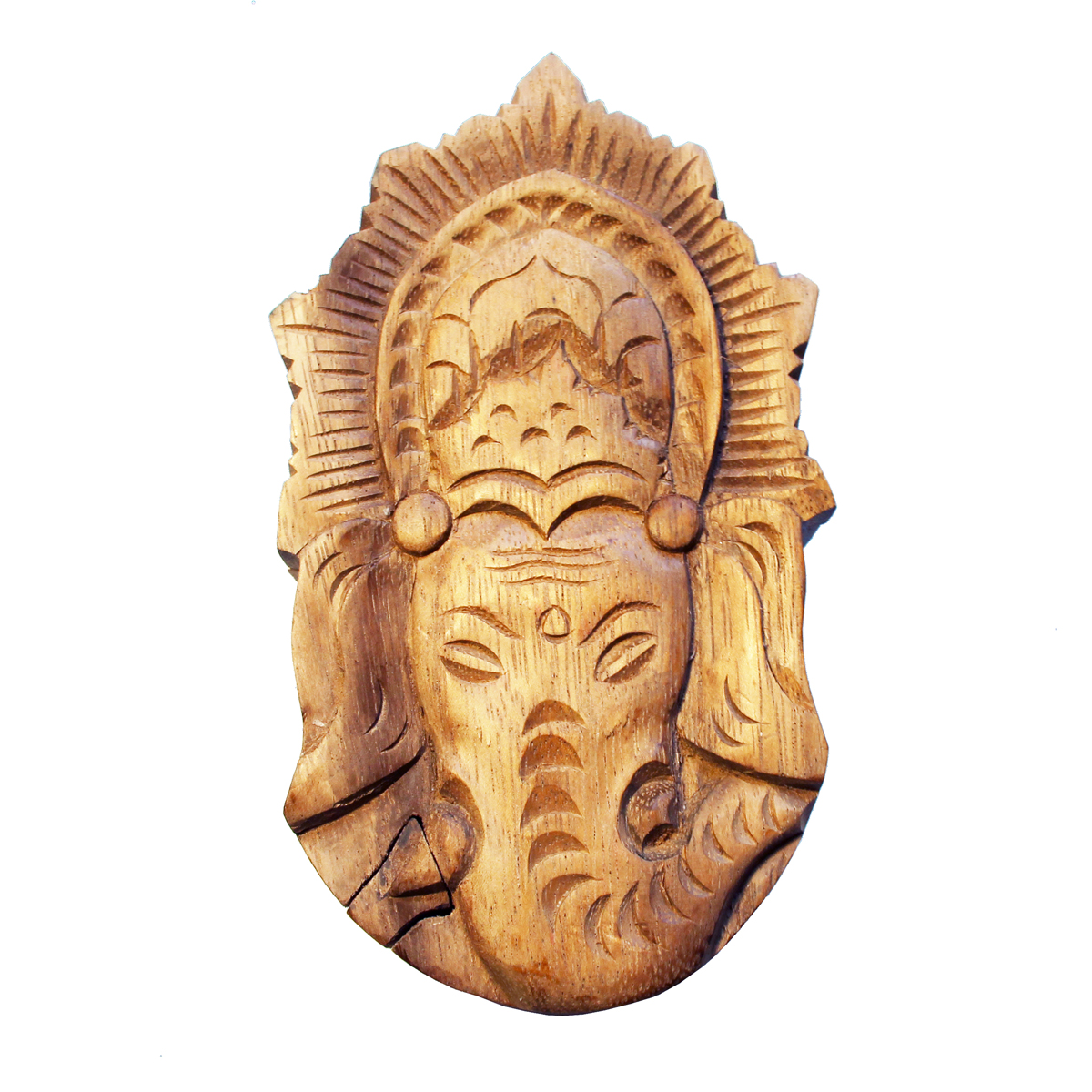 Boite à secrets en bois artisanale Eléphant Ganesh