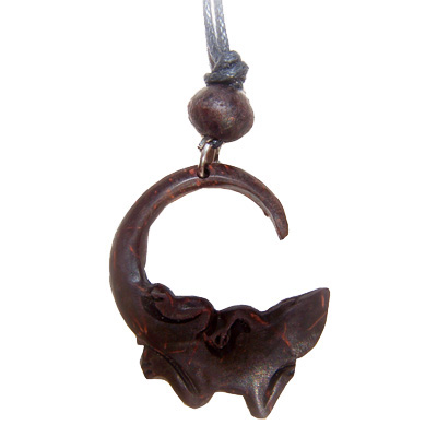 Collier Pendentif  Gecko en Coco