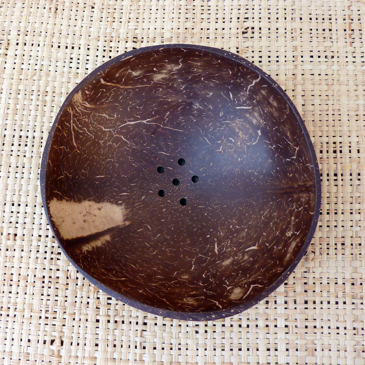 Porte savon en noix de coco forme ronde