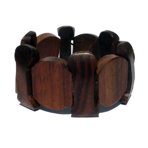Bracelet en bois artisanal forme originale