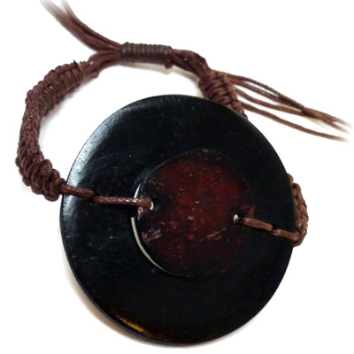 Bracelet original en os noir et marron