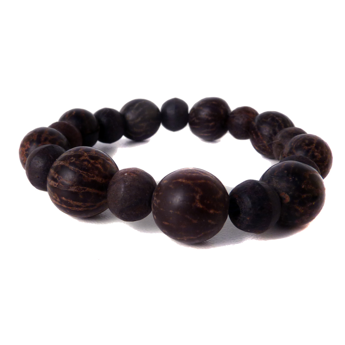 Bracelet graines de palmier et perles en bois