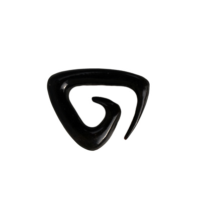 Ecarteur Noir Spirale Triangle en corne spirale 5 millimètres