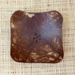 Porte savon en noix de coco forme carrée