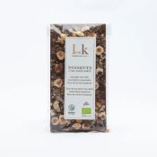 Chocolat noir 70% & noisette caramélisée<BR> Tablette de 85 g.