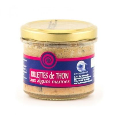RILLETTES DE THON AUX ALGUES MARINES.<BR> Pot de 100 g.