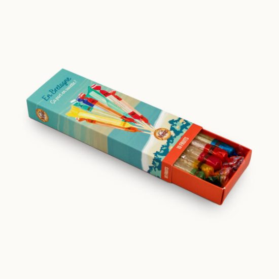 Niniches de Quiberon aux fruits et caramel.<BR> Etui de 160 g.