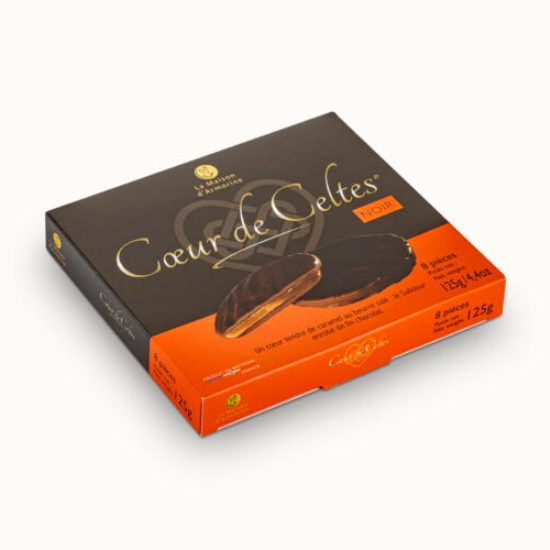 Cœur de Celtes au chocolat noir & Salidou.<BR> Etui de 125 g.