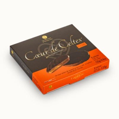 Cœur de Celtes au chocolat noir & Salidou.<BR> Etui de 125 g.