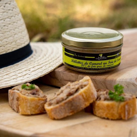 RESERVATION DE TERRINE DE CANARD AU FOIE GRAS. <BR>Pot de 120 g.