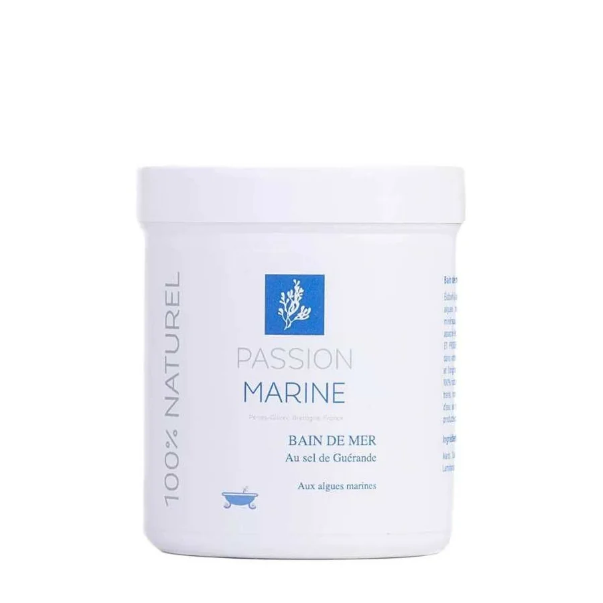 Bain de mer au sel de Guérande.<BR>Flacon de 200 g.