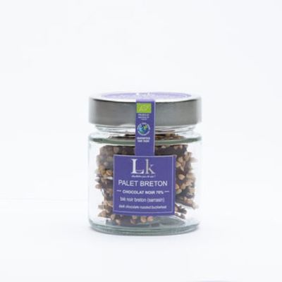 Palet Breton – Chocolat noir – Sarrasin<BR> Pot de 75 g.