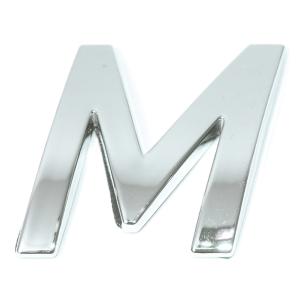 Lettre ''M'' 3D autocollante chromée