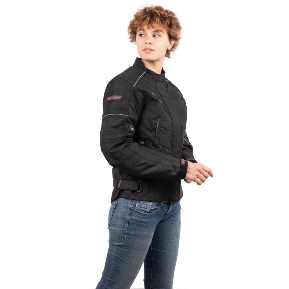 Loisiro - Veste ¾ de Moto Homme Urban Long Textile Noir Taille L - Rider-Tec