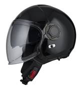 NZI - Casque Moto, Scooter Jet - RINGWAY DUO - Noir Brillant