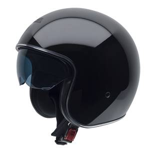 NZI - Casque Moto, Scooter Jet - ROLLING3 SUN - Noir Brillant