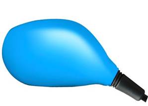 Housse décorative bleue fluo ovale