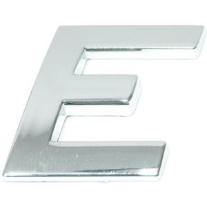 Lettre ''E'' 3D autocollante chromée