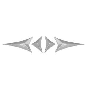 Logo 3D Pointe de flèche chromé