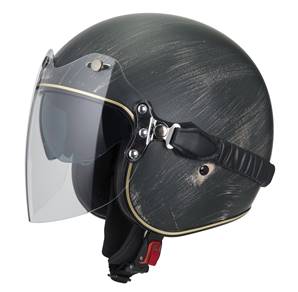 NZI - Casque Moto, Scooter Jet - ROLLING3 DUO GRAPHICS - Noir Oxyde