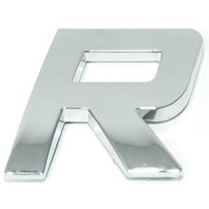 Lettre ''R'' 3D autocollante chromée