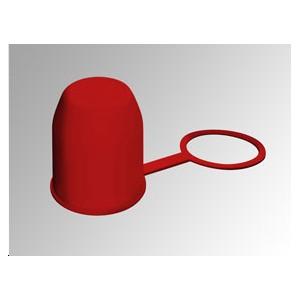 Cache boule PVC rouge avec bague