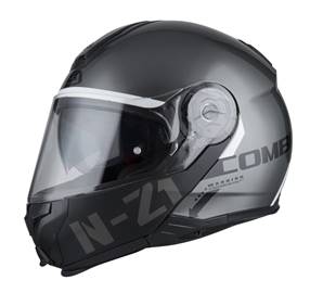 NZI - Casque Moto, Scooter Modulable - COMBI 2 DUO - Anthracite Brillant