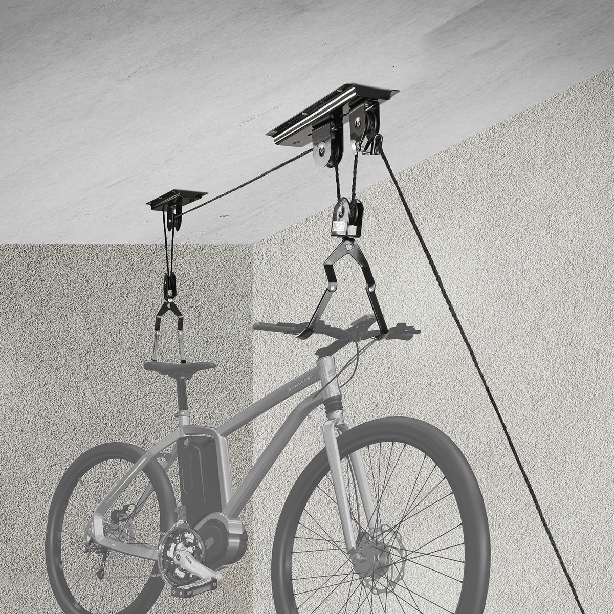 Support vélo plafond