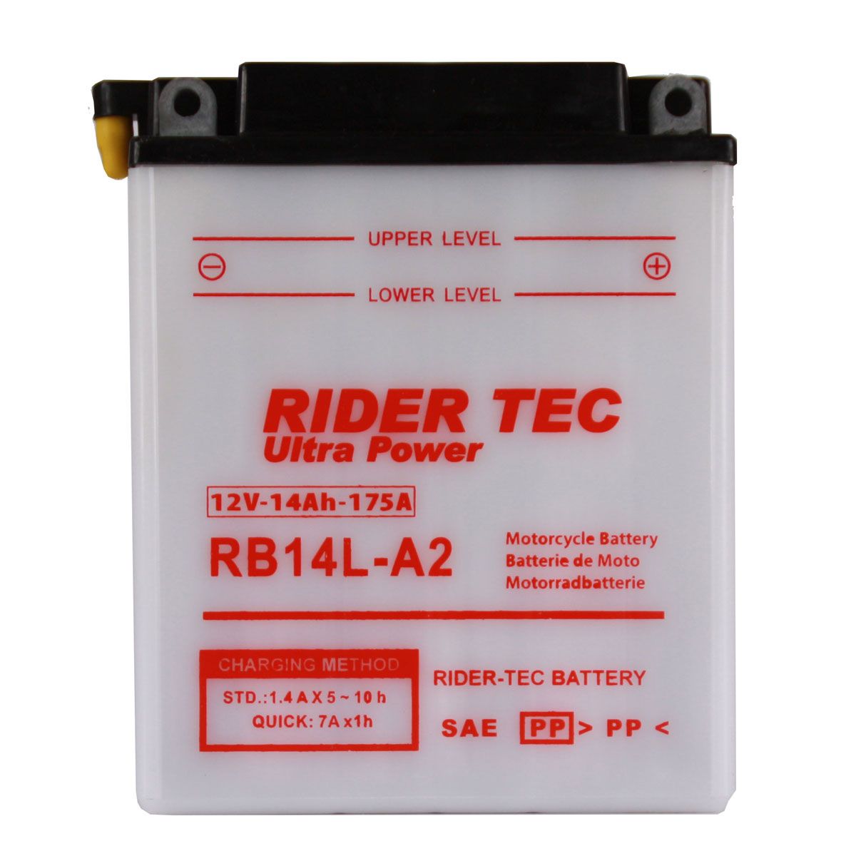 Loisiro - Batterie Moto RB14L-A2 Conventionnelle 12V 14Ah 175A - RIDER-TEC
