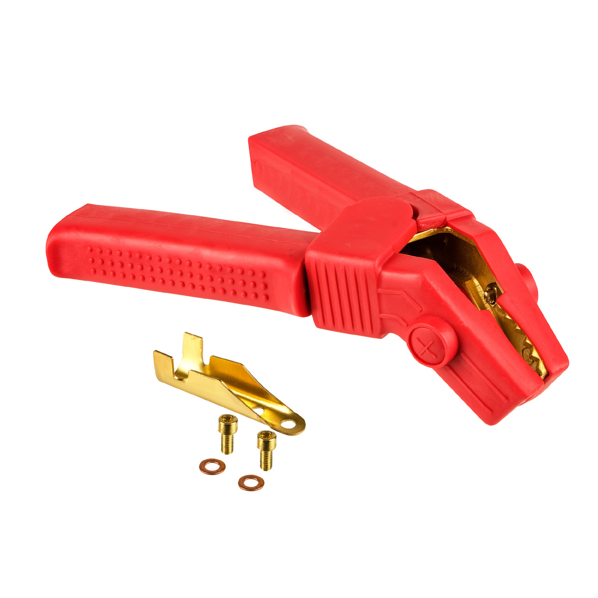 Aexit Rouge Poignée avec revêtement en plastique auto Batterie de Voiture Clip Alligator pince 200 A 242T474 
