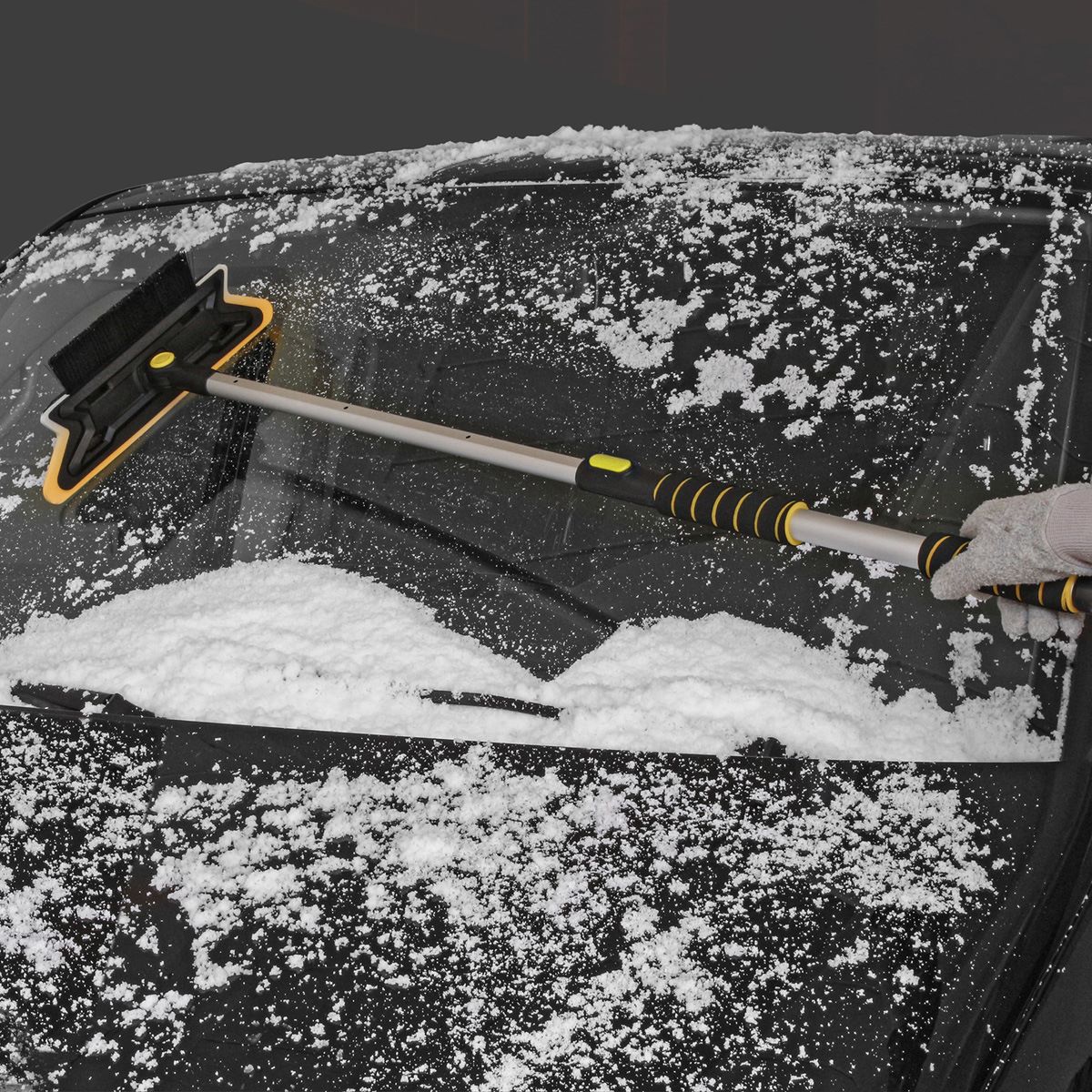 Loisiro - Grattoir à glace Télescopique avec pousseur de neige