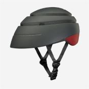CLOSCA Casque de vélo sans visière pliable Graphite/Bordeaux Loop