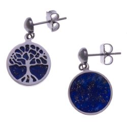 Boucles d'Oreilles Arbre de Vie Lapis Lazuli - LABISE