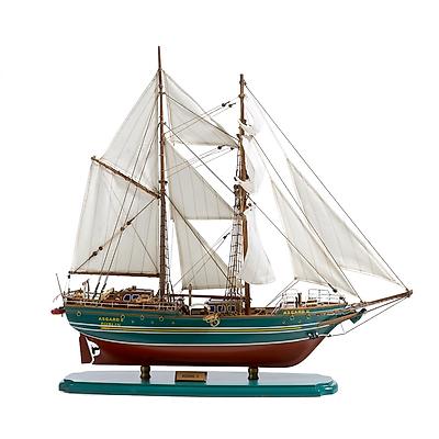 Maquette de voilier, modèle Goelette