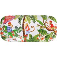 Plato rectangular para postres - melamina pura - 37,5 cm - Monos de Bali