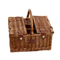 Picnic basket for 4 people Green gingham - ‘Saint-Germain’