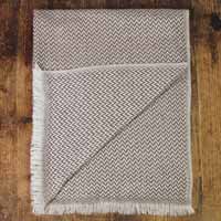 Estola / pashmina de Mujer de cachemira y lana Marrón Glacé de espiguilla