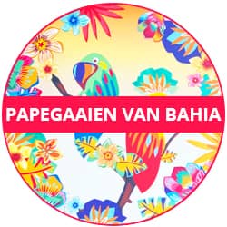 inzameling van melamine serviesgoed papegaaien van bahia