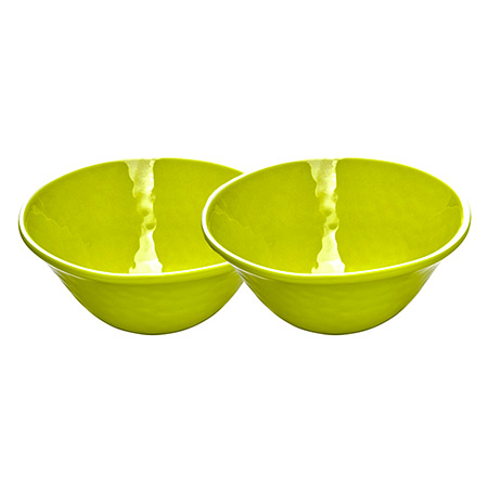Ciotola in melamina infrangibile – Verde. 2 pezzi