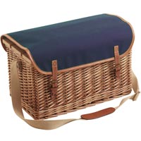 Innovative blue leather picnic basket - for 4 people - ‘Saint-Honoré’