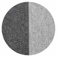 Leichte Decke aus Kaschmir und Wolle mit Diamant-Motiv : grauen und beigen Streifen - 130 x 230 cm